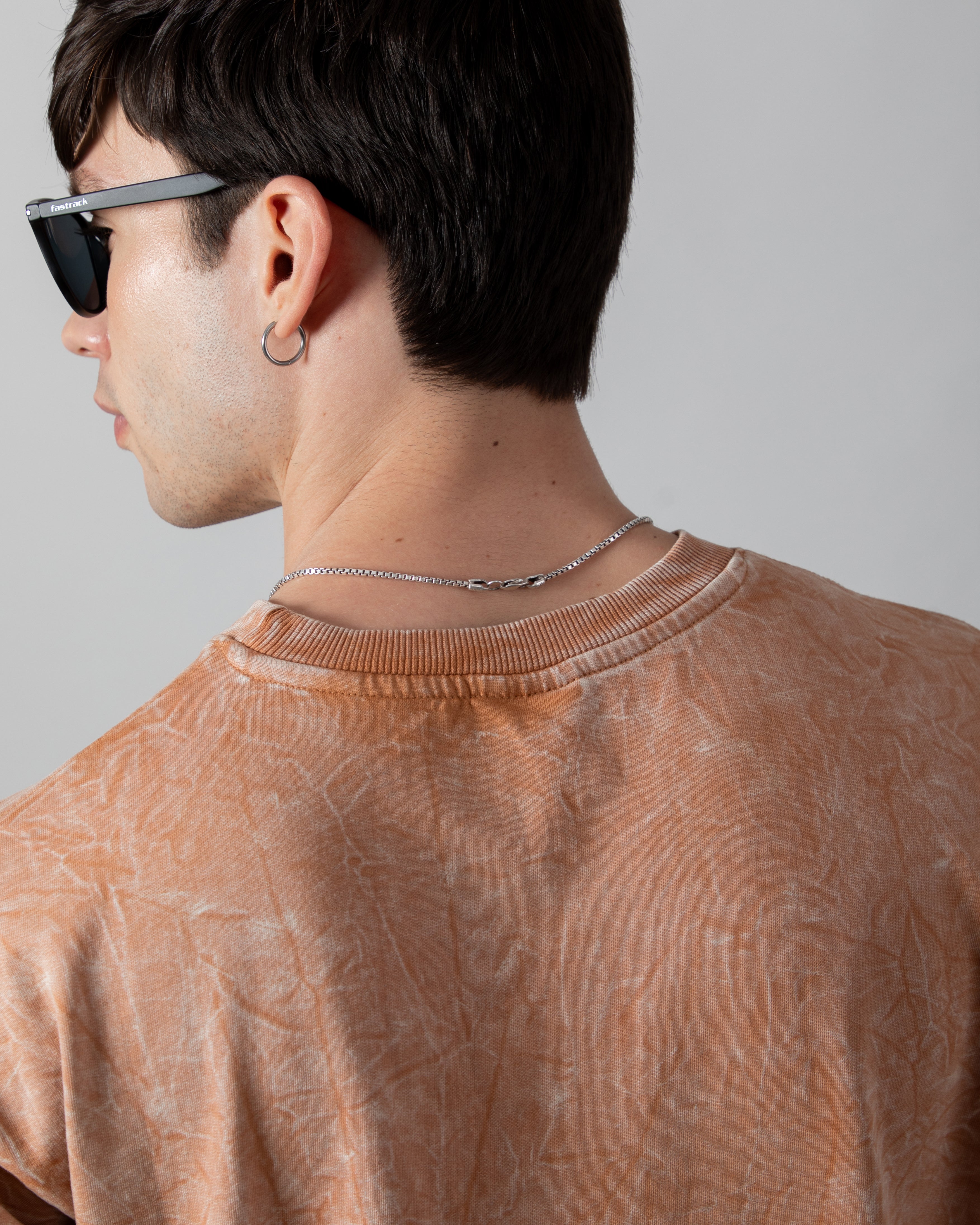 Ash Brown Acid Wash Classic Fit Tee