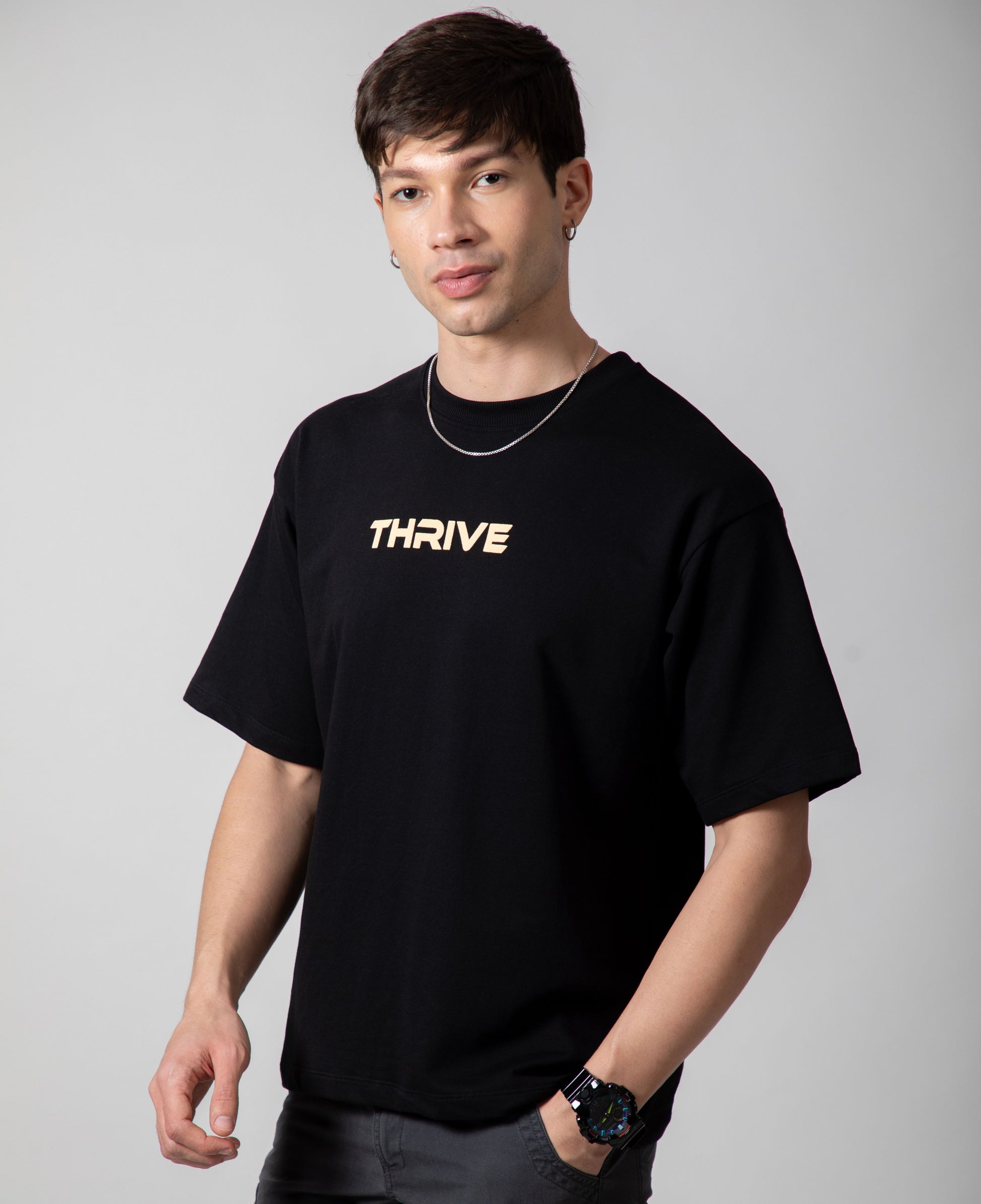 Solid Black Essential Everyday Tee