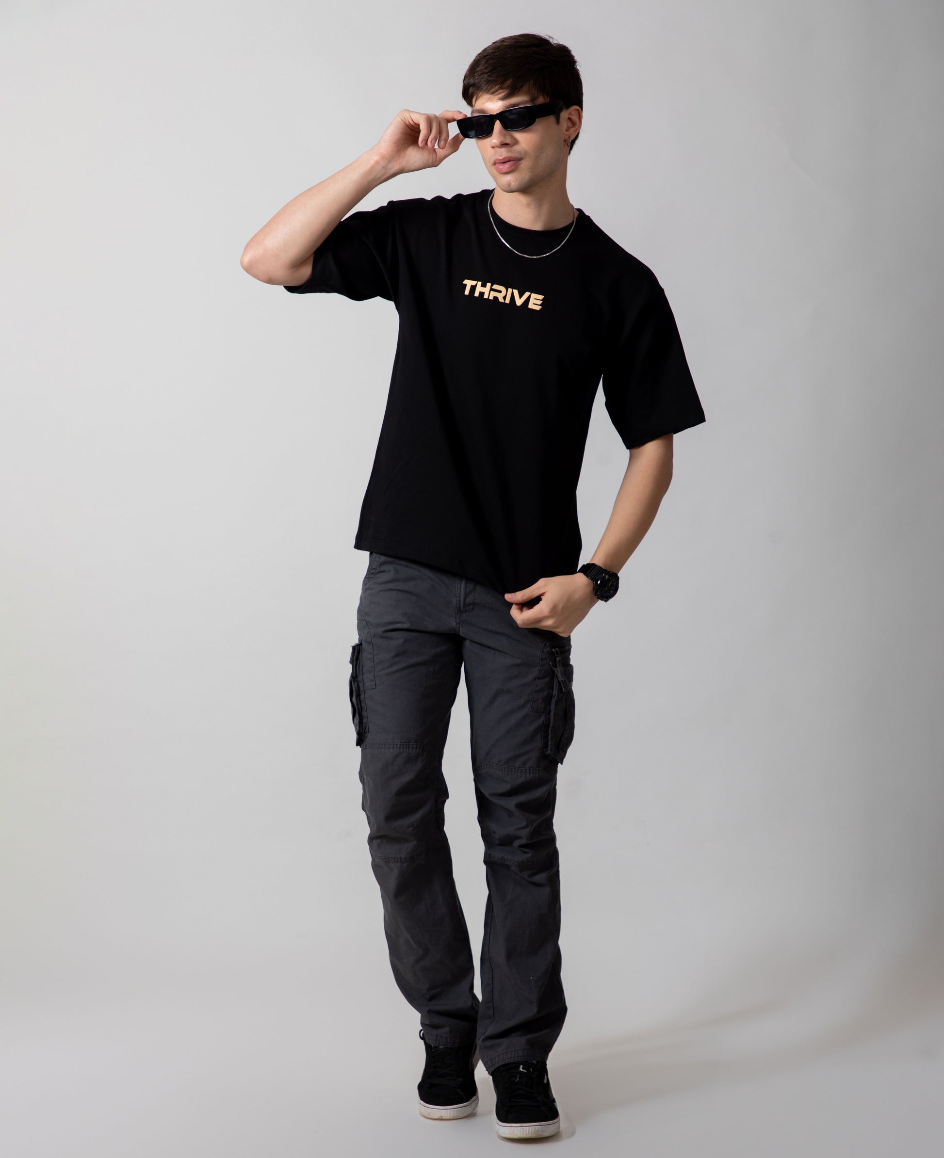 Solid Black Essential Everyday Tee
