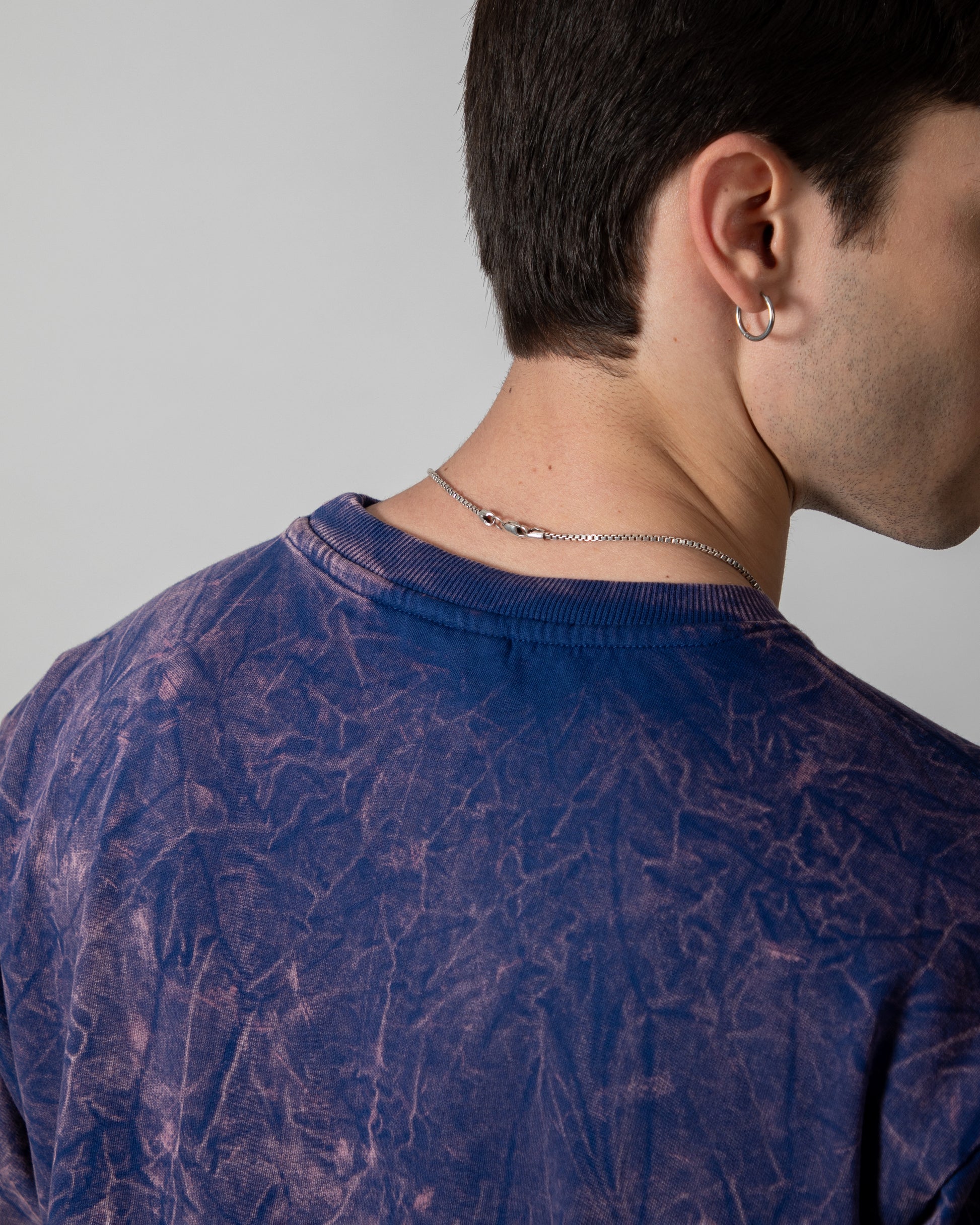 Blue Acid Wash Classic Fit Tee