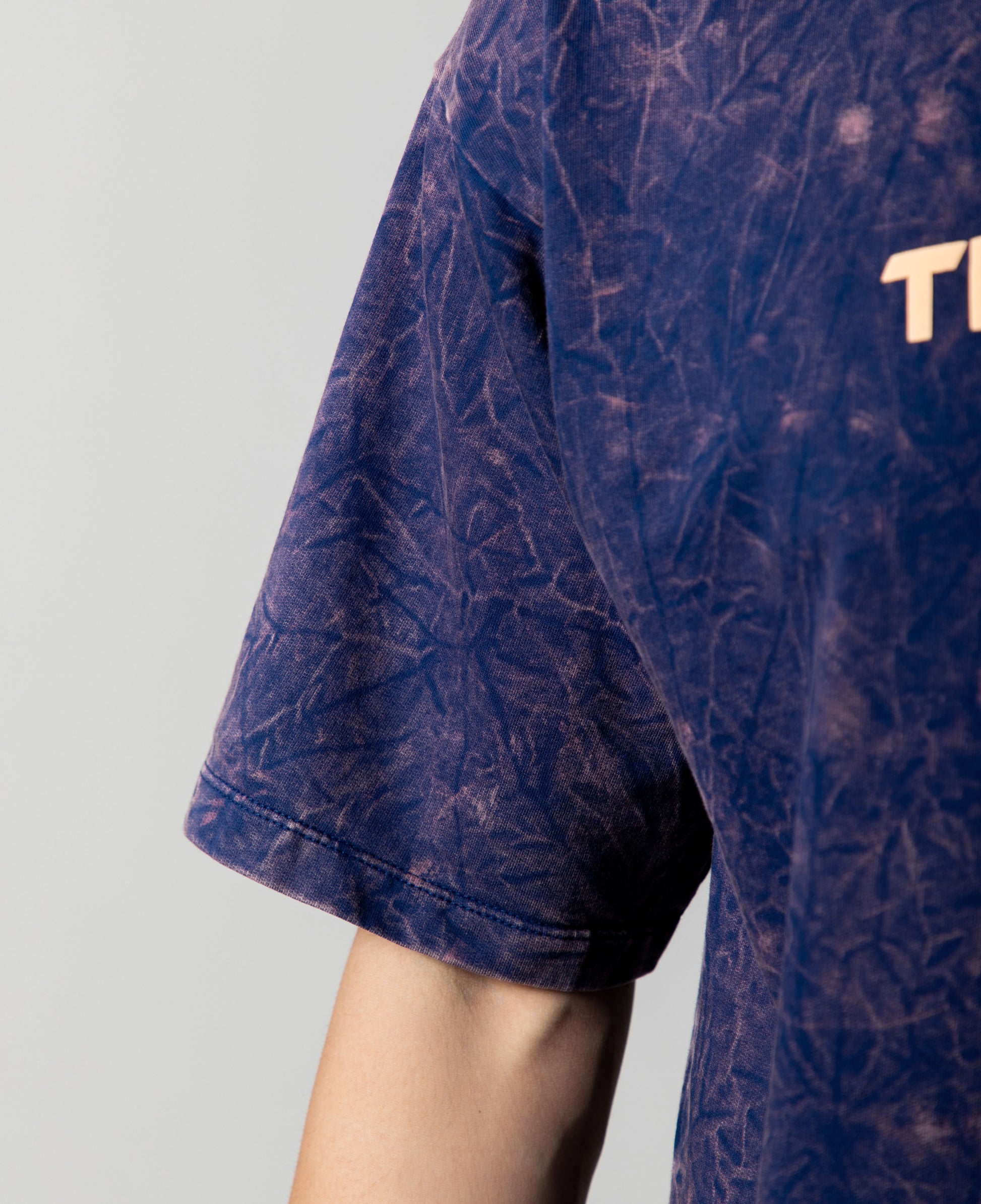 Blue Acid Wash Classic Fit Tee