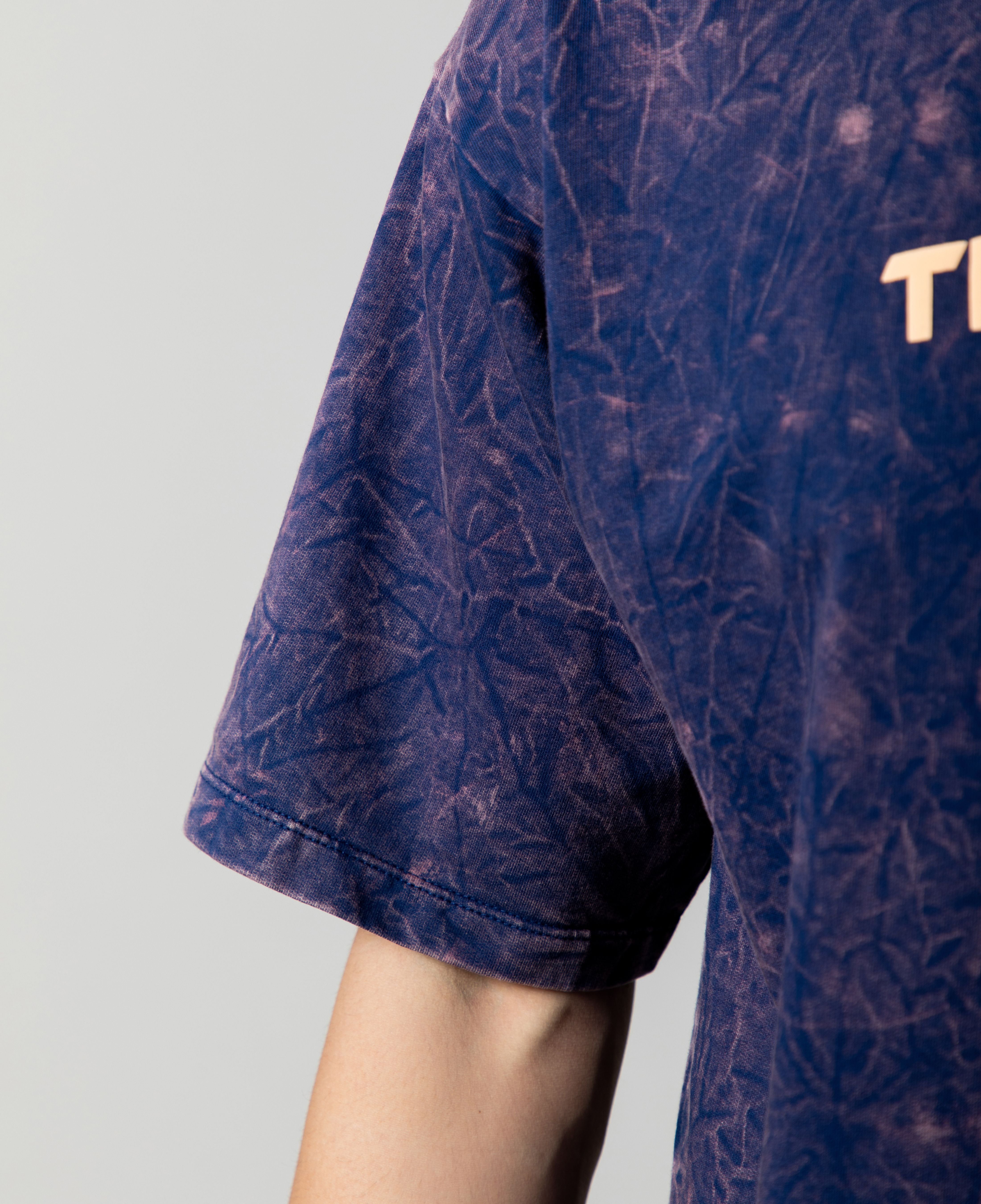 Blue Acid Wash Classic Fit Tee